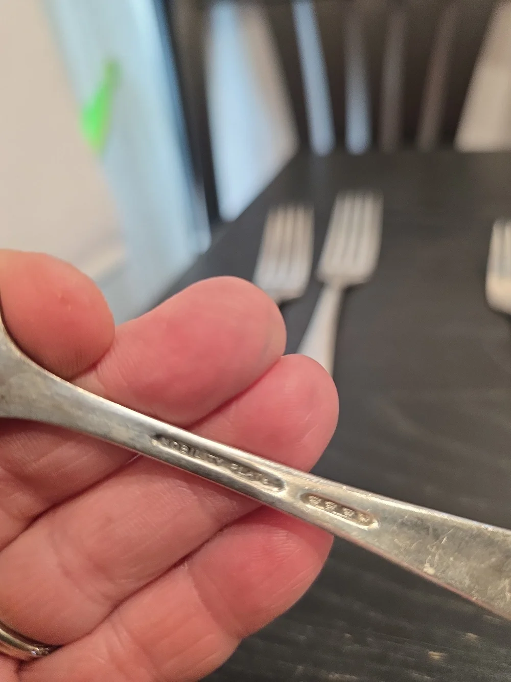 Oneida Silver Stainless Steel Dinner Forks - Set of Four